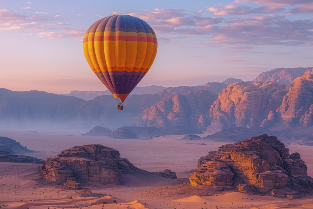 Hot Air Balloon Realistic Dreamscape